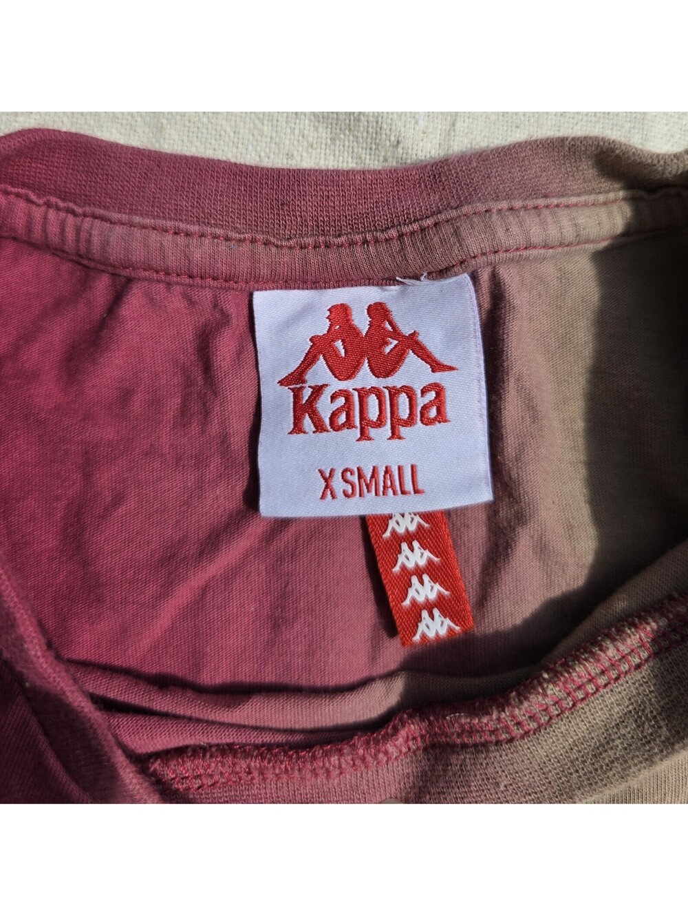 Kappa Women’s XS Burgundy/Brown Colorblock - Picture 8 of 9